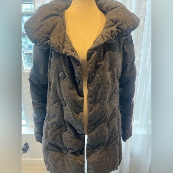 Extremely warm! Stylish grey puffer coat - Picture 7 of 9